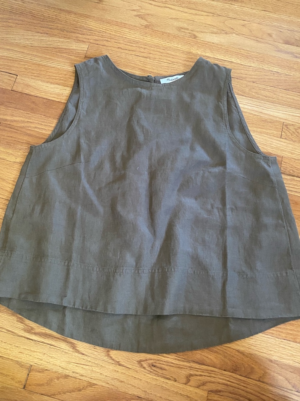 Madewell - Linen Blend Shell Top - Olive